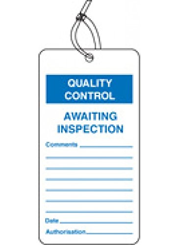 Caledonia Signs 59782 Awaiting Inspection QC Tag (Pack of 10)