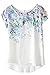 Zeagoo Womens Casual Scoop Neck Loose Top Short Sleeve Chiffon Blouse Summer Shirt Tops