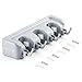 Mop and Broom Holder Kingtop Garage Storage Rack Hooks Wall Mounted Organizer for Home Garden Tool Shelving (3 position 4 hooks)