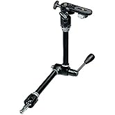 Manfrotto 143A Magic Arm with Camera Bracket, Black | Single Lever Lock, 5/8" Male Studs, 8.9 lb Load Capacity, Photography, Videography, Studio Production