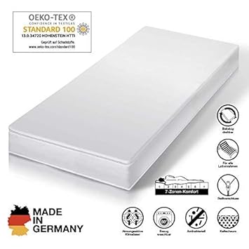 cpt hydrovital Spa12 Kaltschaummatratze - 7-Zonen-Matratze wählbar - wendbar - Härtegrad H2 & H3 ÖkoTex Rollmatratze (180 x 2