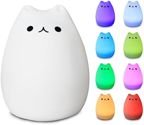 MICCKE LED Night Light - Eco-Friendly Silicone Material - Non-Toxic - Pollution-Free - 7-Colors Switching - Adorable Animals' Appearance - USB Charging - Best nightlight for Babies and Children.