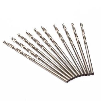 Generic 10Pcs 0.9Mm Micro Hss Twist Drilling Bits Straight Shank Electrical Drill Tool