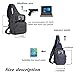 boxuan Tactical Sling Bag Pack Military Rover Shoulder Sling Backpack EDC Molle Assault Range Bags Day Pack with Tactical USA Flag Patch （Medium & Small Sizes）