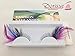 Dorisue Rainbow lashes Black Blue Purple Feather eyelashes Costume halloween eyelashes show False Eyelash Feather lashes Feather extensions for Women Girls at Dramatic events