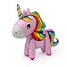 6 Pack 3D Unicorn Walking Animal Balloons - Aluminum Foil for Birthday Party Decorations, Wedding, Baby Shower Supplies - 6 Styles