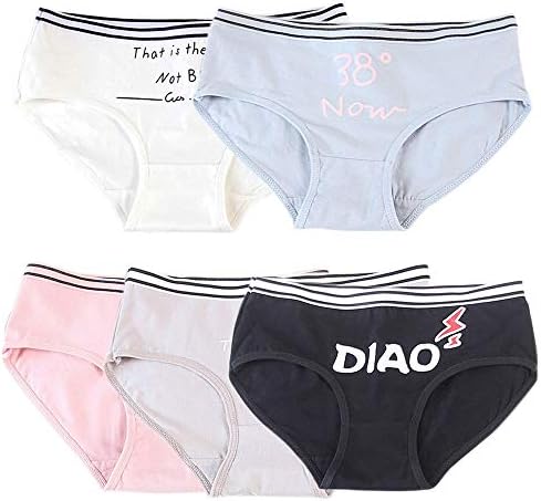 Follnie Teen Girls Underwear Bikini Assorted Brief Hipster Soft Cotton Panties