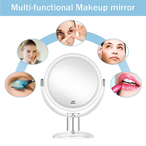 image for KEDSUM 1X & 10X Double Sided Magnified Makeup Mirror, Magnifying Vanit