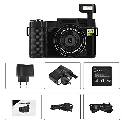 Camara-de-Fotos-Cmara-Digital-Vlogging-Cmara-240-MP-27K-Ultra-HD-Cmara-Compacta-de-30-Pulgadas-con-Pantalla-Plegable-Linterna-Retrctil