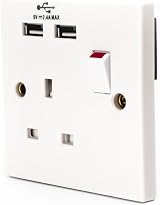 Status UK Plug Socket 1 Gang Switched with 2 USB Ports White S1G13A2USBSWS4 view 2