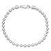 4mm Solid 925 Sterling Silver Pallini Style Bead Italian Crafted Chain + Microfiber Jewelry Polishing Cloth