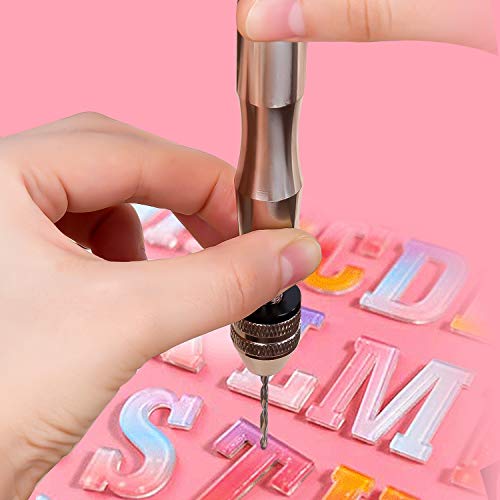 image for LUTER 10 Sizes Pin Vise Hand Drill Bits Precision Mini Hand Drill Set 