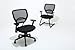 SPACE Air Grid Mid-Back Swivel Chair, Black, 20-1/2 x 19-1/2 x 42h