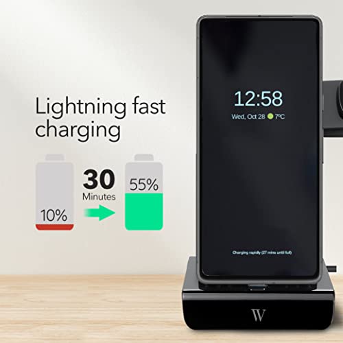 Wireless Charger Huawei P30 Pro Fitbit Wasserstein 3-in-1 Charging