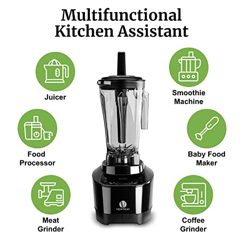 Ventray Blender Smoothie Maker 1500W 68 Oz Blender for Shakes and Smoothies Countertop Blender
