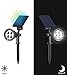 Solar Landscape Lights, Holan 4 LED Solar Spotlight Path Lights Security Lights with Automatic On/Off Sensor for Patio Deck Yard Garden Driveway Pool Area