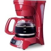 EUROSTAR ECM621R 4-Cup Coffeemaker, Red