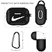 Punswan for Airpods Pro Case,Cute 3D Luxury Character Soft Silicone Stylish Cover, Sport Cool Keychain Style Design Skin,Cases with Lanyard Chain,for Girls Kids Boys Men Air pods Pro/3 (Black Right)