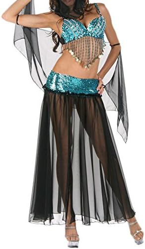 Lasexy Women Bustier Indian Belly Dance Lingerie Veil Cosplay Clubwear Dress Blue