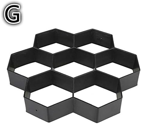 Stone Mold Walk Maker,SMYTShop DIY Personalized Manual Pathmate Stone Mould Paving Pavement Concrete Stepping Stone Paver Patio Walk Way (Hexagons Patterns)