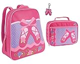 Stephen Joseph Girls Ballet Backpack and Lunch Box with Ballet Shoes Zipper Pull