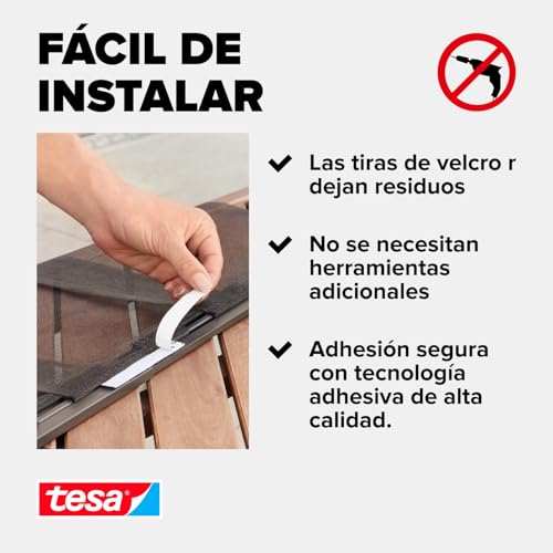 Insect Stop Cortinas STANDARD para Puertas, Mosquitera de 4 Piezas con Cinta Adhesiva de Gancho y Bucle, Sin Necesidad de Taladrar, Blanca, 95 cm x 220 cm