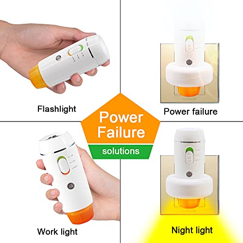 Emergency Lights for Home 2 Pack Compact Rechargeable LED Flashlight