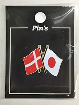 Tospa ピンバッジ2ヶ国友好日本国旗 デンマーク国旗 約2 2cm バッジ おもちゃ Amazon