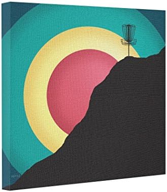Tinaxion Canvas Picture Frames Disc Golf Silhouette Painting Canvas Abstract Art Canvas