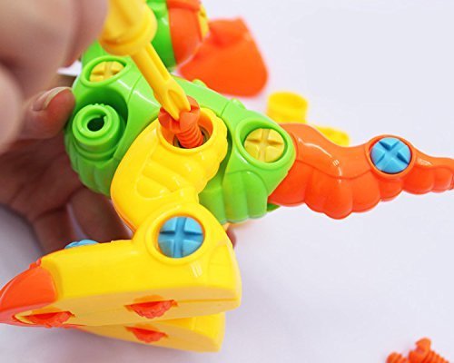 WenToyce Take Apart Dinosaur Horse Turtle with Drill, Construction Engineering STEM Learning Toy Building Play Set for Kids Toddlers, Pack of 5 Animails