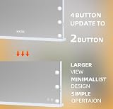 FENCHILIN Hollywood Vanity Mirror with Lights 18 LED 3 Color Modes 80x60 view 6