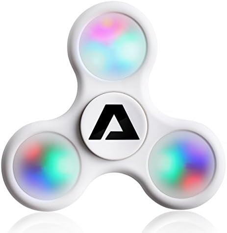 Fidget Spinner Toy - With LED Light - (Spinning Time Up To 3 Min) (White)