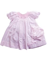 Petit Ami Daydress with Raglan Sleeves with Smocking and Embroidery in Pink Newborn