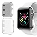 NSR [2 Pack] Compatible for Apple Watch 38mm Series 2 Case, Slim PC Hard Screen Protector Cover Case for iWatch Series 2 38mm - Clear/Gray