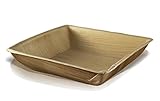 Naturally Chic Palm Leaf Compostable Bowls - 7 Inch Square Biodegradable Disposable Small Dinnerware Set - Eco Friendly - Bowls for Weddings, Parties, BBQs, Events (25 Pack)