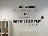 1 X Texas Stadium Dallas Cowboys funny football famous quote Wall Art Vinyl Decal Sticker w/ FREE Sakari Graphics Decal