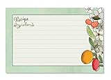 C.R. Gibson 40 Count Recipe Cards, Lined Back To Front, Cards Measure 4