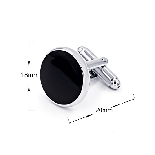 Zealmer Cufflinks and Studs Set for Tuxedo Shirts Business Wedding 2 Cufflinks 6 Studs Valentine's Day - Thumbnail 4
