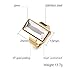 Stainless Steel Gold Plated Rectangular White Glass Crystal Ring for Women,Best Friend Gift,Size 7