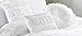 Chezmoi Collection Chic 7-Piece White Ruched Ruffle Pleated Comforter Bedding Set, California King Size