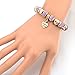 CHOKER I Love You Heart Pendant Charm Beads Bracelets Gold Plated Snake Chain Glass Crystal for Mom Grandma Daughter