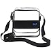 Clear Cross-Body Messenger Shoulder Bag, Available in 2 Sizes, PGA, NCAA & NFL Stadium Approved Transparent Purse, See Through Security Handbag