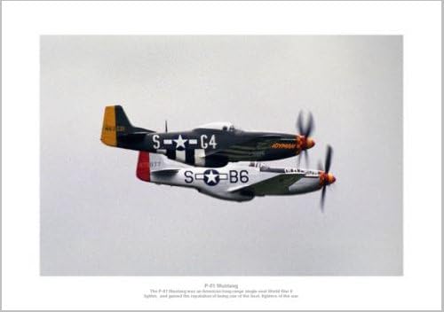 P51-Mustang World War 2 Fighter Aviation Photo Memorabilia