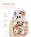 GVIEWIN Clear Flower for iPhone SE 2020 Case Case/7 Case, Soft TPU Silicone Ultra-Thin Slim Fit Transparent Woman Flowers Flexible Cover