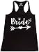 shop4ever Bride Heart Arrow Women's Racerback Tank Top Wedding Tank Tops X-Large Black 0