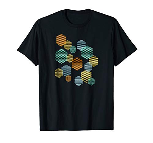 Abstract Hexagon Pattern TeesRetro Mid Century Modern Hexagon Pattern Shirt T-Shirt