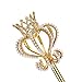 Yunhao Queens Scepter Fairy Princess Angel Wand Magical Scepter Cultured Pearl Costume Props Role Play Dress Gold-White