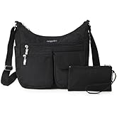 Baggallini womens Everywhere Bagg Crossbody Women 11x9 Lightweight Nylon Hobo Water-resistant Travel Bag W/Rfid