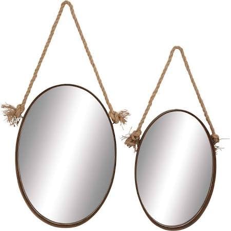A Nation 69289 35 x 44 in. Metal Rope Mirror44; Set of 2