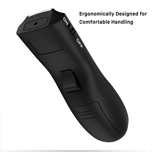 BYEASY Presentation Clicker with Green Laser and Volume Control, RF 2.4GHz Wireless Presenter Remote 100 FT with case, USB PPT Clicker for Google Slides, PowerPoint and More